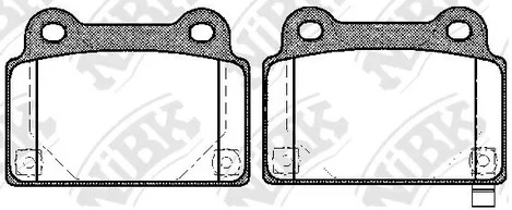 Колодки тормозные дисковые задние MITSUBISHI LANCER NiBK PN23002S