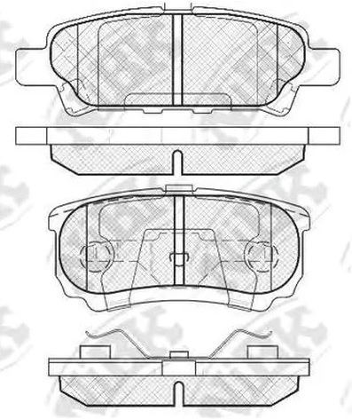 Колодки тормозные дисковые задние MITSUBISHI LANCER, OUTLANDER NiBK PN3502