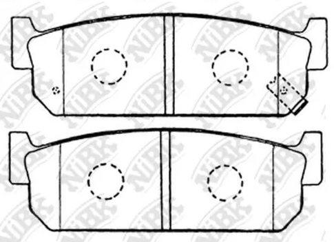 Колодки тормозные дисковые задние NISSAN INFINITI J30, Q45 NiBK PN2262