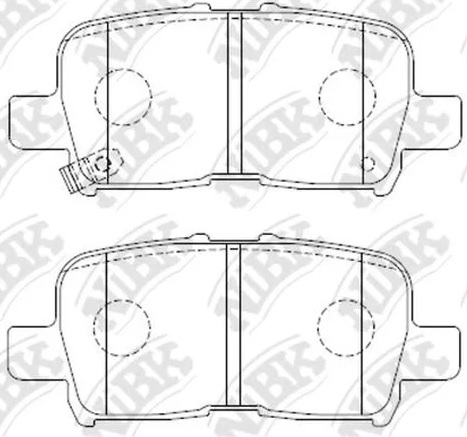 Колодки тормозные дисковые задние NISSAN QUEST NiBK PN8803