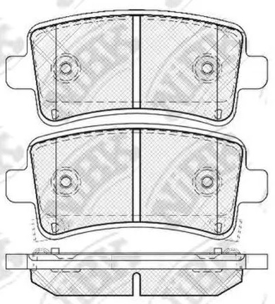 Колодки тормозные дисковые задние OPEL INSIGNIA NiBK PN0840