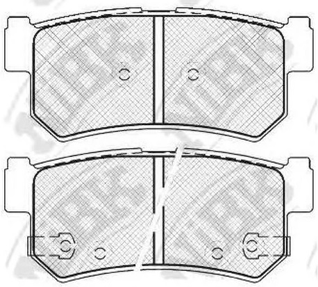 Колодки тормозные дисковые задние SSANGYONG ACTYON, REXTON NiBK PN0440