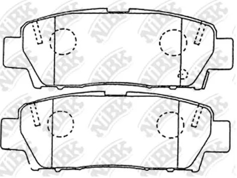 Колодки тормозные дисковые задние TOYOTA AVALON, CROWN NiBK PN1323