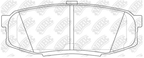 Колодки тормозные дисковые задние TOYOTA LAND CRUISER NiBK PN1542S