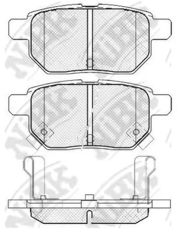 Колодки тормозные дисковые задние TOYOTA PRIUS NiBK PN1519