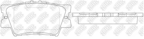 Колодки тормозные дисковые задние TOYOTA RAV 4, CAMRY NiBK PN1522S