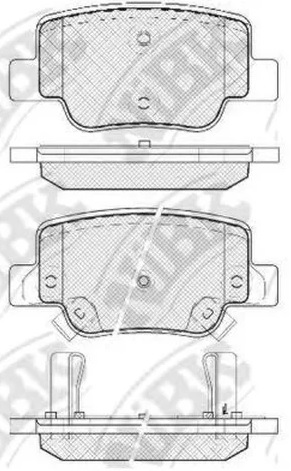 Колодки тормозные дисковые задние TOYOTA VERSO NiBK PN1842