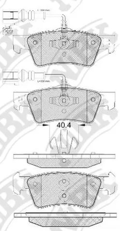 Колодки тормозные дисковые задние VW MULTIVAN, TOUAREG NiBK PN0611W