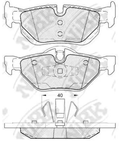 Колодки тормозные дисковые задние BMW 3 NiBK PN0511