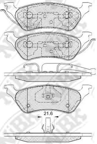 Колодки тормозные дисковые задние CHRYSLER VOYAGER, DODGE CARAVAN, JEEP CHEROKEE NiBK PN0309