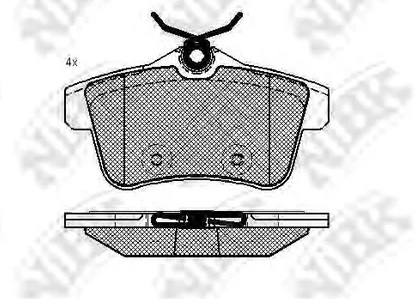 Колодки тормозные дисковые задние CITROEN C4, PEUGEOT 3008, 5008 NiBK PN0473