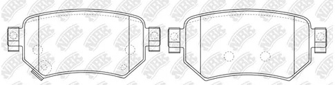 Колодки тормозные дисковые задние MAZDA 6 NiBK PN0673