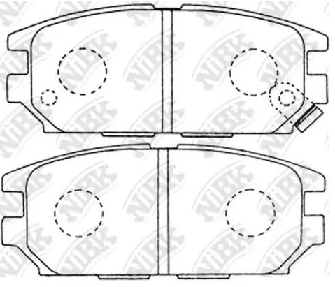 Колодки тормозные дисковые задние MITSUBISHI Galant, Space Wagon NiBK PN3272