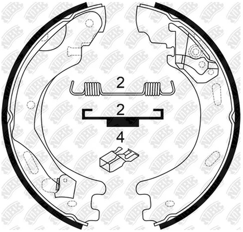 Колодки тормозные барабанные задние LAND ROVER DISCOVERY, RANGE ROVER SPORT NiBK FN0703