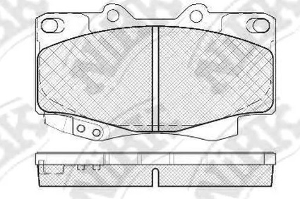 Колодки тормозные дисковые передние TOYOTA Fortuner NiBK PN1830