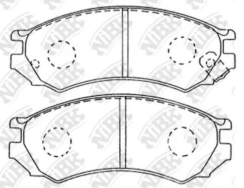 Колодки тормозные дисковые передние NISSAN Primera NiBK PN2188