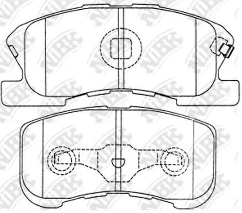 Колодки тормозные дисковые передние TOYOTA Duet NiBK PN6427