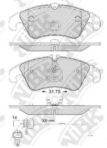 Колодки тормозные дисковые передние AUDI A4 Allroad, Q5 NiBK PN0477W