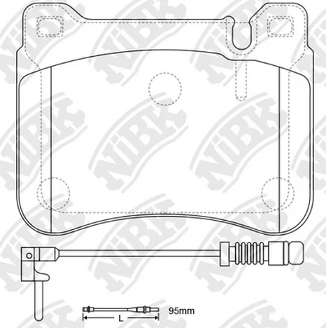 Колодки тормозные дисковые передние MERCEDES CLK, SLK NiBK PN0037W