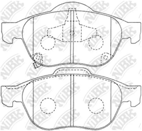 Колодки тормозные дисковые передние TOYOTA Avensis NiBK PN1236