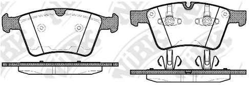 Колодки тормозные дисковые передние MERCEDES GL NiBK PN0464