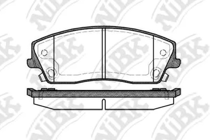 Колодки тормозные дисковые передние CHRYSLER 300, DODGE Challenger NiBK PN0423