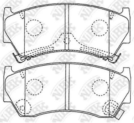 Колодки тормозные дисковые передние NISSAN Almera, SUZUKI Baleno NiBK PN2356