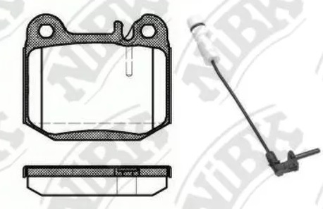 Колодки тормозные дисковые задние MERCEDES ML NiBK PN0203W