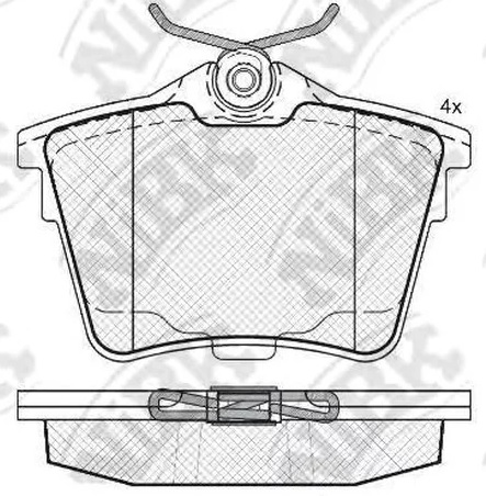 Колодки тормозные дисковые задние CITROEN C5, PEUGEOT 407, 607 NiBK PN0468