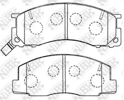 Колодки тормозные дисковые передние TOYOTA Previa NiBK PN1273