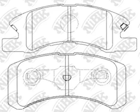 Колодки тормозные дисковые передние MITSUBISHI MIRAGE NiBK PN6428