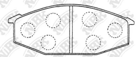 Колодки тормозные дисковые передние NiBK PN1052