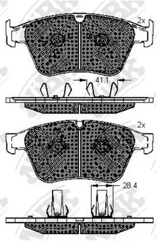 Колодки тормозные дисковые передние MERCEDES ML NiBK PN31014
