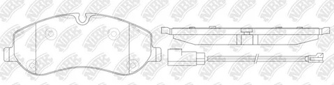 Колодки тормозные дисковые передние FORD Tourneo, Transit NiBK PN0667W