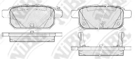 Колодки тормозные дисковые задние SUZUKI Swift NiBK PN9808