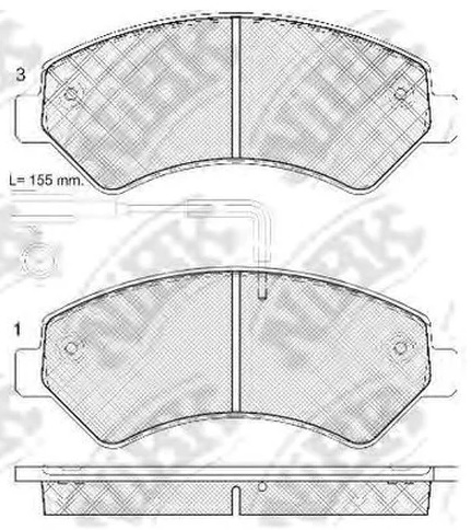 Колодки тормозные дисковые передние CITROEN Jumper, FIAT Ducato, PEUGEOT Boxer NiBK PN0516W