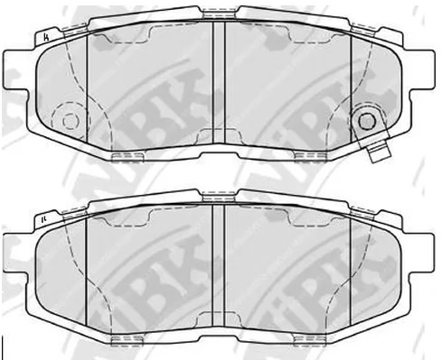 Колодки тормозные дисковые задние SUBARU Outback, TOYOTA GT NiBK PN7803