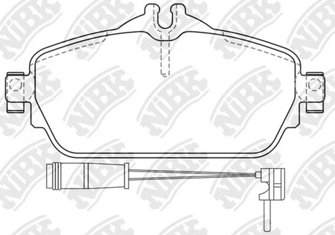 Колодки тормозные дисковые передние MERCEDES NiBK PN0576W