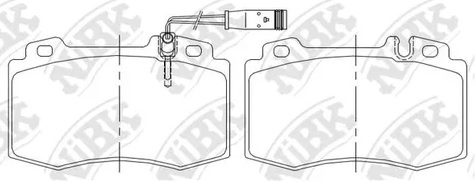 Колодки тормозные дисковые передние MERCEDES NiBK PN0196W