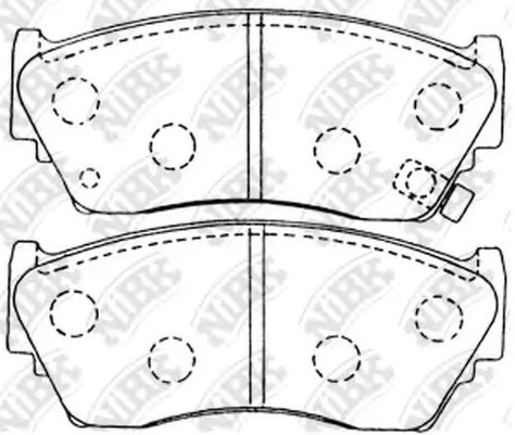 Колодки тормозные дисковые передние NISSAN Presea, Sunny NiBK PN2226