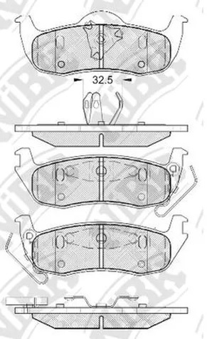 Колодки тормозные дисковые задние NISSAN, JEEP, INFINITI NiBK PN0429