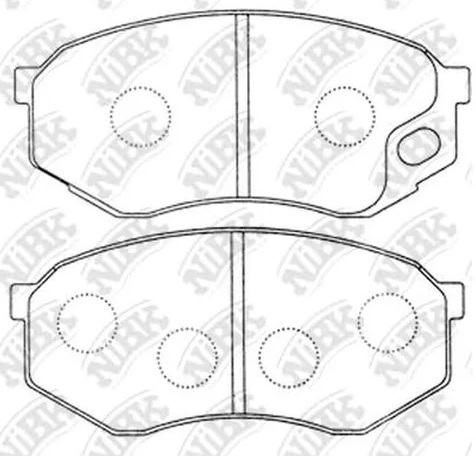 Колодки тормозные дисковые передние NiBK PN3349