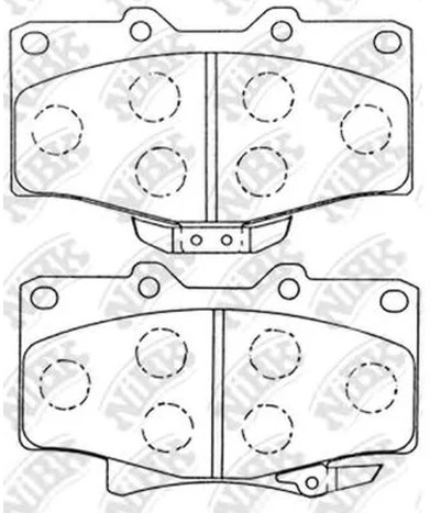 Колодки тормозные дисковые передние TOYOTA 4Runner NiBK PN1351