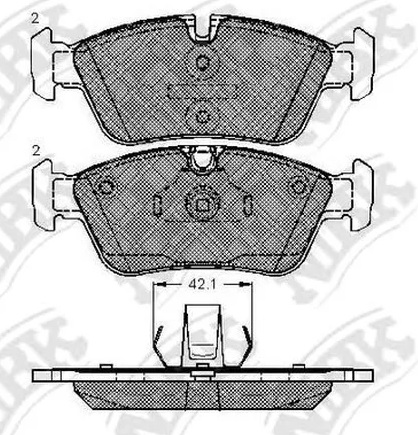 Колодки тормозные дисковые передние BMW 3 NiBK PN0010