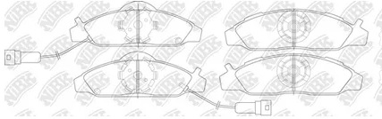 Колодки тормозные дисковые передние SSANGYONG Korando, DAEWOO Korando NiBK PN0145W