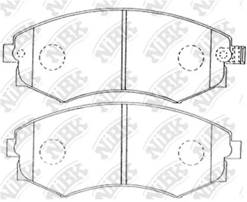 Колодки тормозные дисковые передние NISSAN, SSANGYONG, HYUNDAI, KIA NiBK PN2245