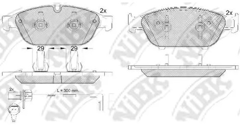 Колодки тормозные дисковые передние AUDI A6, A7 NiBK PN0556W