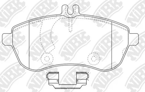 Колодки тормозные дисковые передние MERCEDES NiBK PN0452W