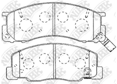 Колодки тормозные дисковые передние TOYOTA Town Ace NiBK PN1405