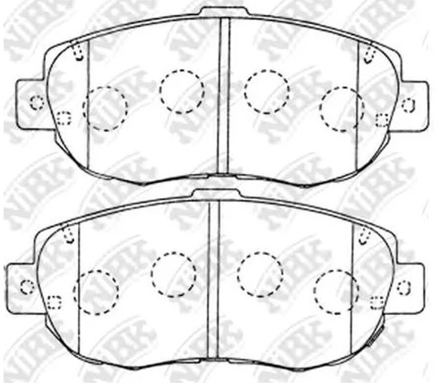 Колодки тормозные дисковые передние TOYOTA CROWN NiBK PN1324